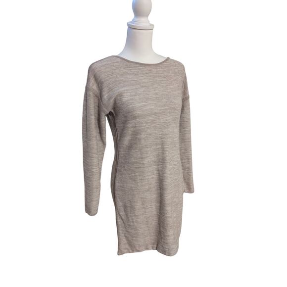 Athleta Oatmeal‎ Long Sleeve Women's Sweater Dress Beige Soft Neutral Medium - Picture 1 of 5
